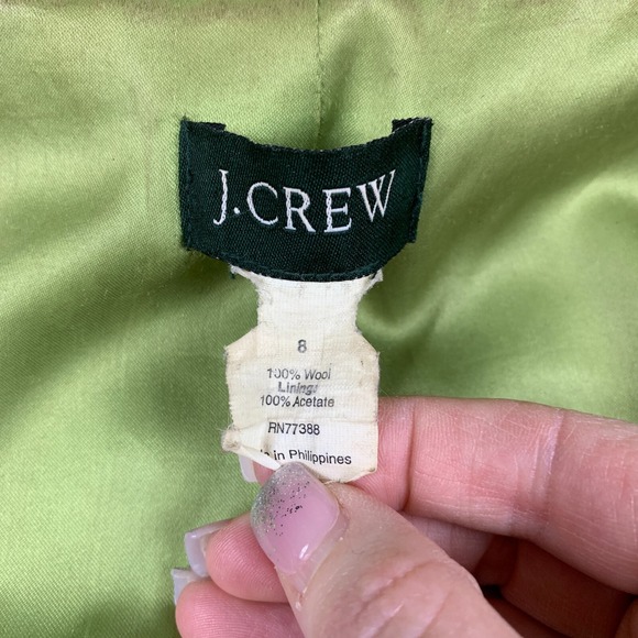 Vintage J Crew Pea Coat Womens 8 Black 100% Wool New York Wealthy Lined Jacket - Picture 4 of 11